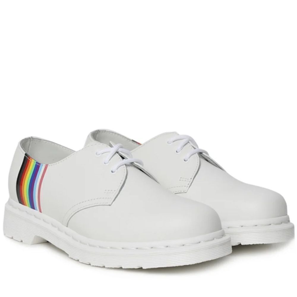 Dr. Martin's Pride Edition 1451 Oxfords, White With Rainbow Detail